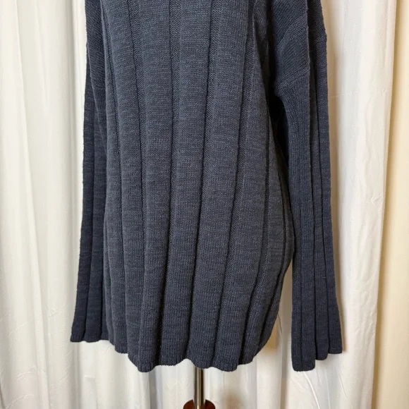 Dissh Jazz Indigo Ribbed Knit Set Navy Top Straight Leg Pants NWT Womens XS - Picture 9 of 16